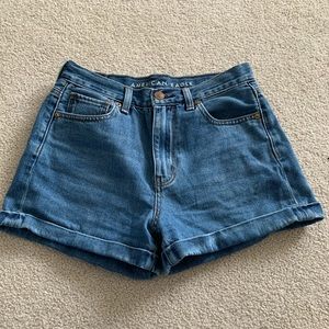 AE denim mom shorts